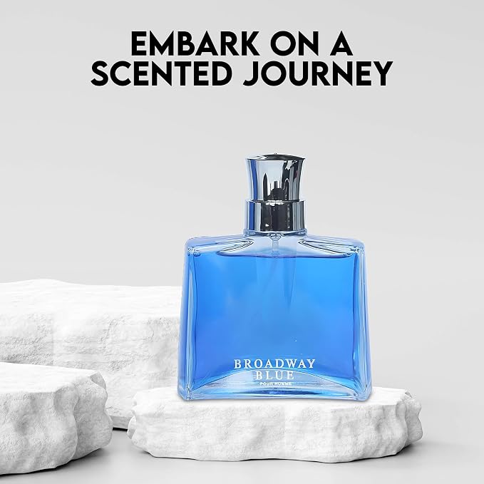 AFLUXE Broadway Blue Men's Cologne–Bold & Sophisticated Scent with Citrus, Spice, and Woody Notes – Long Lasting Fragrance for All Occasions