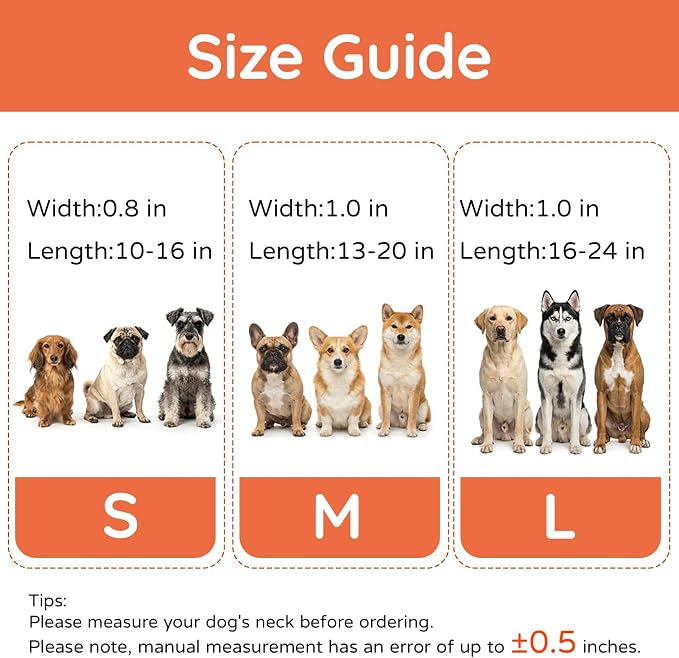 Waterproof AirTag Dog Collar with QR Code Dog Tag, Red L | IP68 waterproof, QR code dog tag, Anti-Lost, Online profile, fits XS-L (8"-26"), Padded nylon, Reflective, No App, No Fees