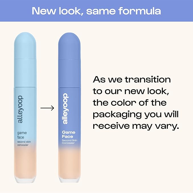 Alleyoop Game Face Makeup Concealer - Lightweight, Buildable Under Eye Concealer for Dark Circles, Hydrating Cream Formula for Women with Aloe Stem Cell - Smooth, Crease-Proof Makeup, Winner