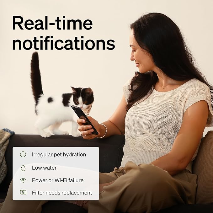 Bundle of 2 Packs PETLIBRO RFID Automatic Cat Feeder, Collar Sensor for Personalized Meals, Cats Recognition, Diet Tracking + RFID Multi Cats Water Fountain with Hydration Monitoring, x3 Collar Tags
