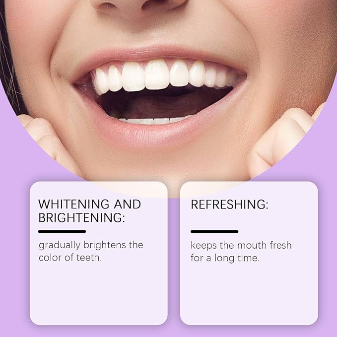 2025 New Whitening Purple Toothpaste,3X White Brilliance Toothpaste, Fluoride-Free Teeth Whitening,Tooth Stain Removal Colour Corrector (1)