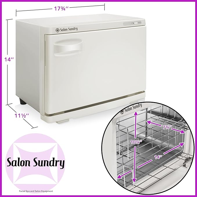 Salon Sundry Professional High Capacity Hot Towel Warmer Cabinet - Facial Spa and Salon Equipment - White