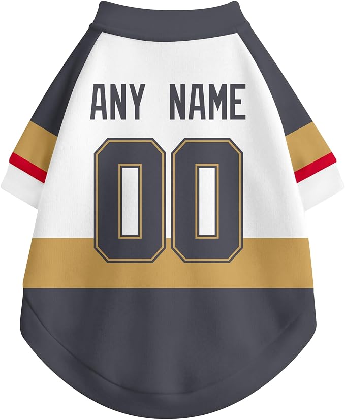 Vegas Dog Clothes Personalized Pet T Shirt for Dogs Gift | Custom Name Number Jersey Style Pet Shirt for Dog