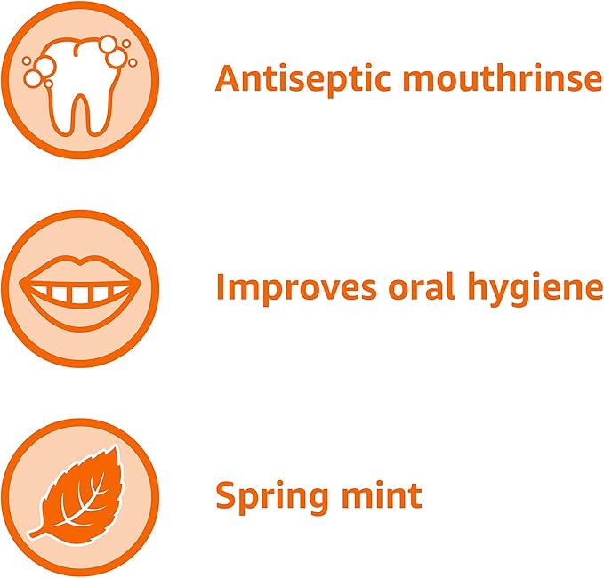 Amazon Basics Antiseptic Mouthwash, Mint, 33.80 Fl Oz, 1 Pack