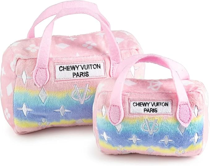 Haute Diggity Dog Chewy Vuiton Handbag Plush Dog Toy, Designer Parody Toy