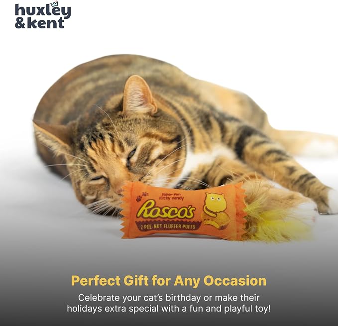 Huxley & Kent Plush Crinkle Catnip Cat Toy, Treatos Snacks