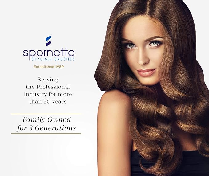Spornette Deville Boar Bristle Wooden Paddle Hair Brush for Women - Cushion Oval Hair Straightening Brush for Blow Drying, Detangling, Smoothing & Styling