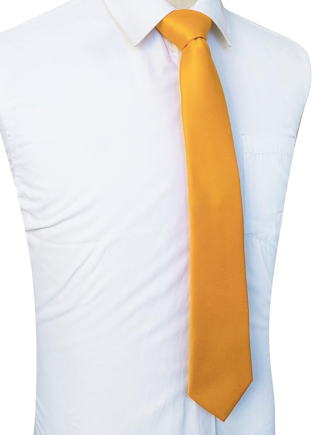 JEMYGINS Solid Color Tie Mens Necktie for Business and Wedding