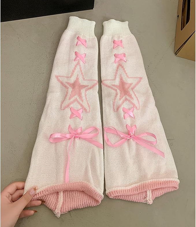 Sexybody Women's Leg Warmers Fashion Knit Warmers Long Socks Cute Y2K Kawaii Japanese Lolita Harajuku Accessories for Girls