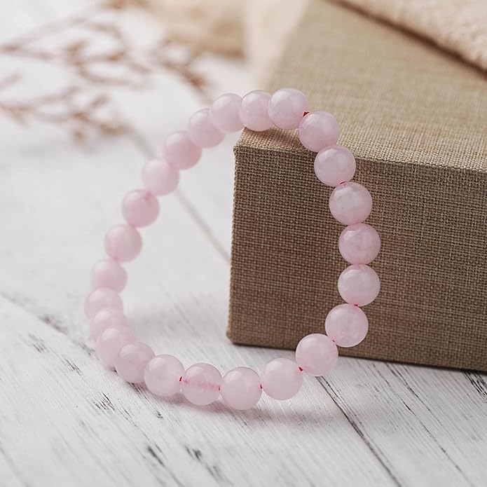 Crystal Vibe 8mm Beaded Bracelets For Women Men - Healing Crystal Bracelet - Adjustable Size