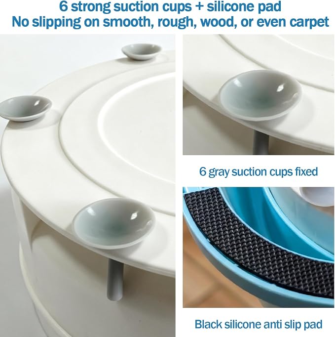 Dog Lick Bowl with Rolling Ball, Slow Feeder Lick and Roll Bowl for Dogs Liquid Treat, Dog Licking Bowl for Yogurt & Broth 350ml Large Capacity Non-Slip Base, Daily Meal & Post,Patent Pending(Black)