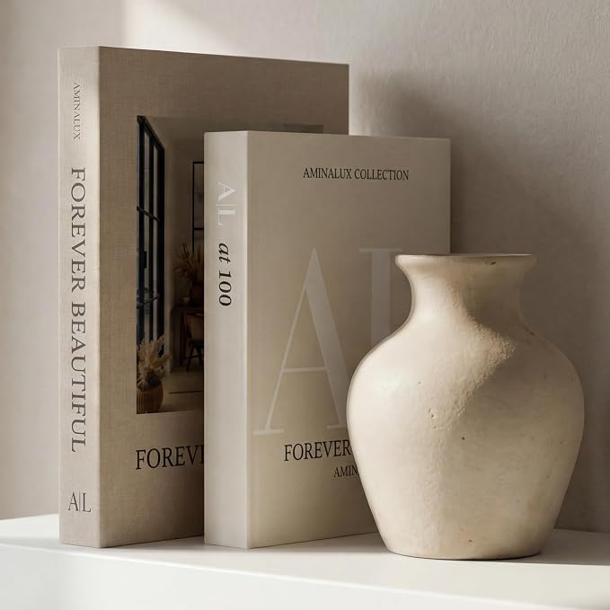 Decorative Books for Home Decor with Storage – Set of 2 Faux Linen Book Boxes with Aesthetic Covers – Enhance Your Coffee Table, Bookshelf Decor – Hidden Storage for Photos, Keepsakes, and Jewelry