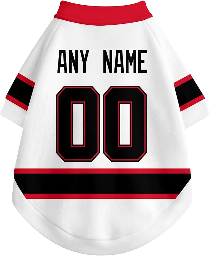 Ottawa Dog Clothes Personalized Pet T Shirt for Dogs Gift | Custom Name Number Jersey Style Pet Shirt for Dog
