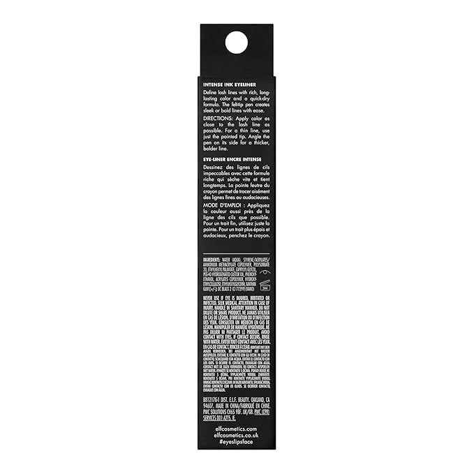 e.l.f. Cosmetics Studio Intense Ink Eyeliner in Blackest Black, 2.5 Gram,pencil (Pack of 2)