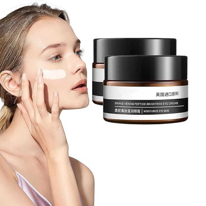 Snake Venom Eye Cream, Firming & Anti-Aging Treatment for Under Eye Bags, Dark Circles, Instantly Reduces Puffiness & Wrinkles, 0.5 Oz x 2 Pack