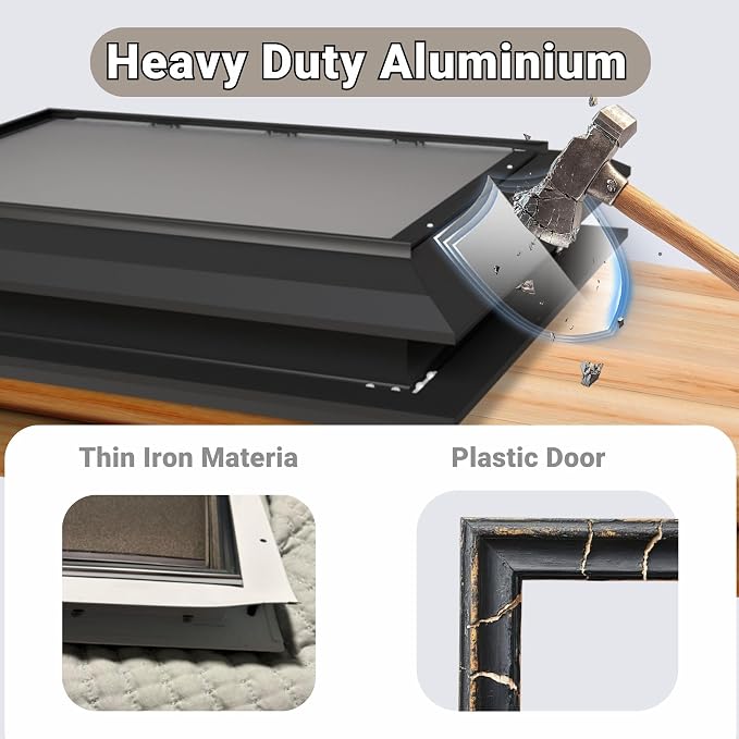 X-Large Heavy Duty Aluminum Dog Door, Double Flap for Extreme Weather