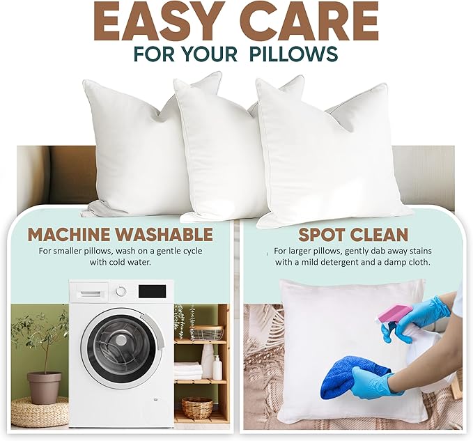 Pillowflex Synthetic Down Pillow Insert 30x30 in - Karate Chop Pillow | Oversized Square Euro Sham Form, Plush Polyester Cotton Blend, Cloud-Like Comfort, Clump-Resistant Fill, Smooth Finish