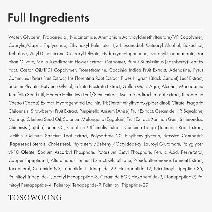 TOSOWOONG Bakuchiol Capsule Cream, High Purity Bakuchiol 5,000ppm, Retinol Alternative Wrinkle Care, Firming Anti Aging Moisturizer, 12 Peptides, 3 Ceramides, Korean Skincare, 50ml / 1.69 fl. oz.