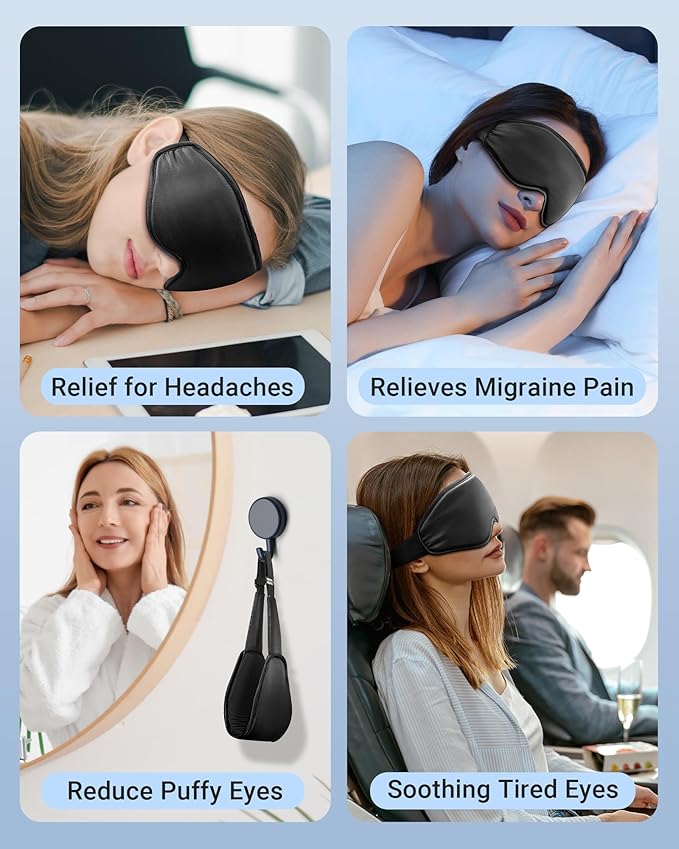 Cooling Eye Mask for Puffy Eyes: Fsa Eligible Items Hsa, Ice Eye Pack for Migraine After Surgery Relief - Reuable Cold Compress for Headache Puffiness - Comfortable Perfect Fit Gel Sleep Mask