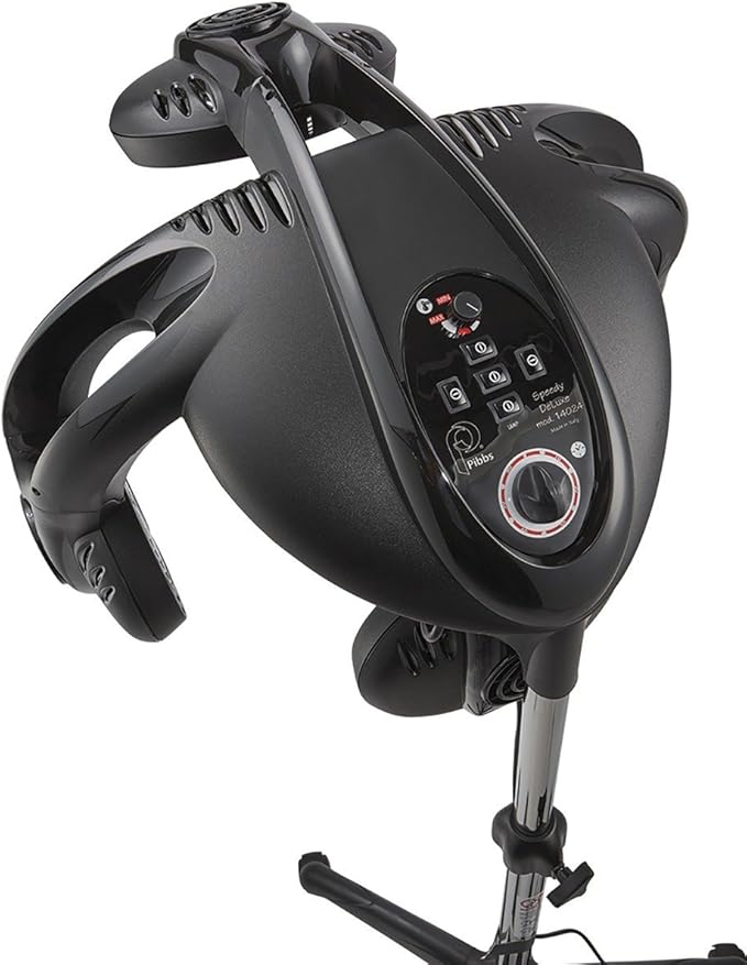Speedy 2000 Deluxe Hair Processor for Salons - Infrared Ceramic Heat with 5 Individually Controlled Heating Elements, Height Adjustable Base with Rolling Casters, Italian-Made, Model PIB-14024