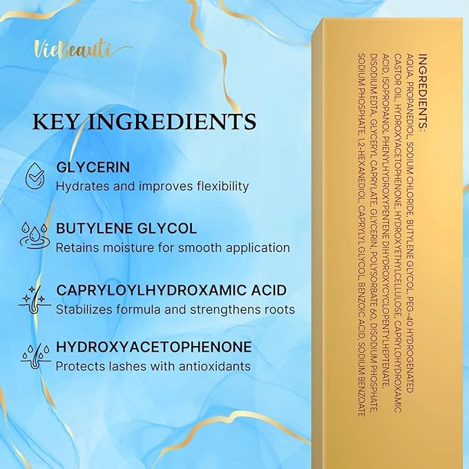 VieBeauti Eyelash Serum for Daily Lash Care, Gentle PGA-Free Lash Conditioning Serum to Support Healthier Looking Lashes, Vegan & Cruelty-Free