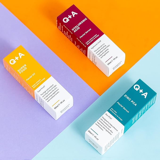 Q+A Hyaluronic Acid Facial Serum (30ml), Natural Hydrating Face Serum, for Plump Skin, Anti Ageing, Fragrance Free, Delivers Deep, Lasting Hydration, Rehydrates and Softens the Skin