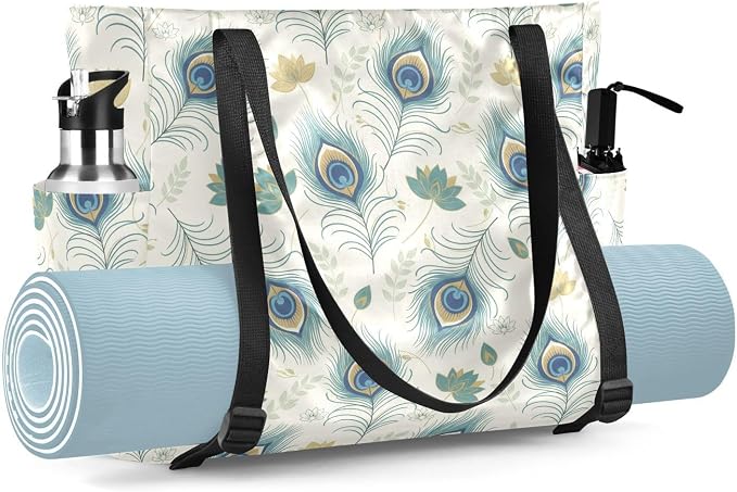 MCHIVER Yoga Bag for Women Men Large Yoga Mat Bag with Adjustable Strap Workout Bags Totes for Pilates Yoga Travel