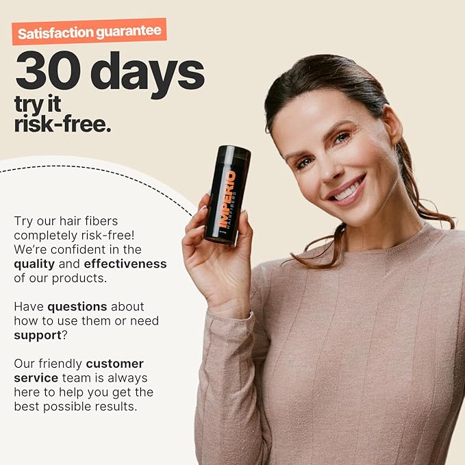 IMPERIO Hair Building Fibers for Thinning Hair - 26g Premium Hair Fibers for Women & Men - Dark Brown