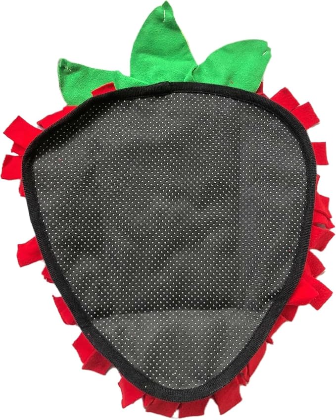Ferret Cats Snuffle Mat Fleece Foraging Mats Interactive Feeding Toy Small Animal Rabbit Guinea Pig Rat Hamster Anti Slip Treat Dispenser Slow Feeder (Strawberry)