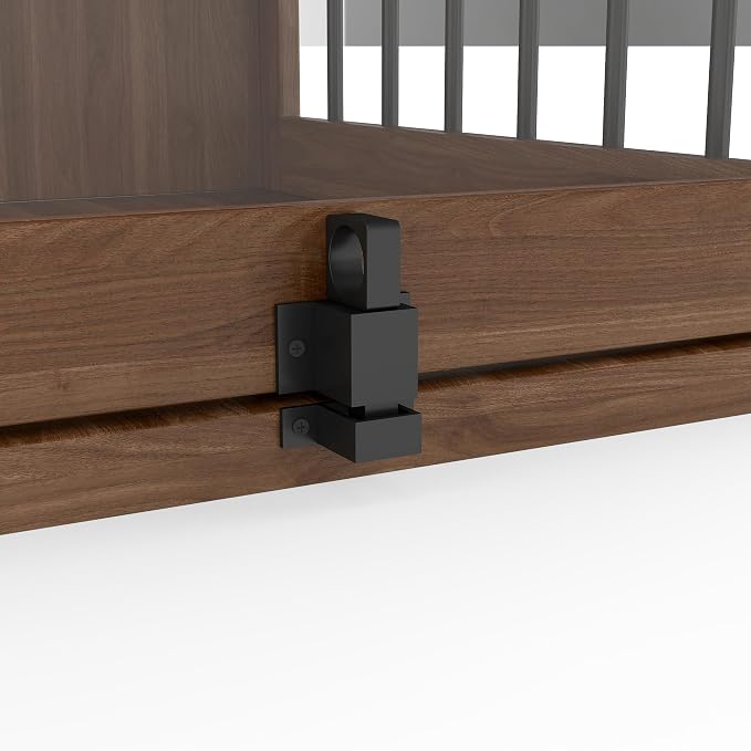 Dog Crate Furniture End Table for Small Dogs with Charging Station (Brown)