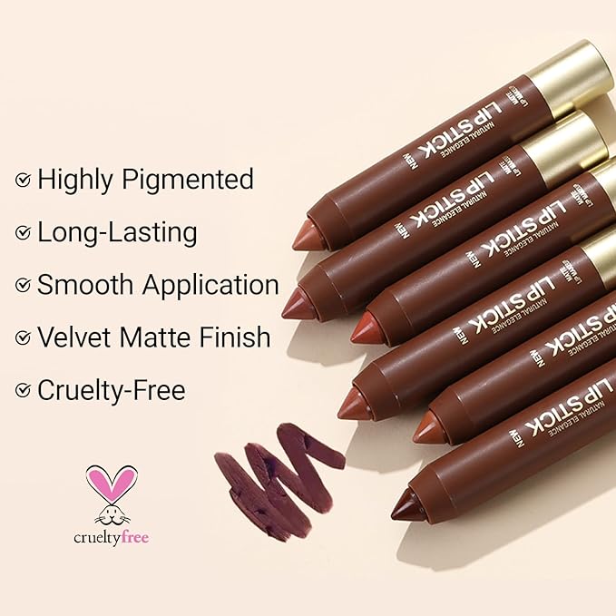 Erinde Matte Lipstick Lip Liner Crayon for Women, 24 Hour Lipstick Lip Liner Pencil, Neutral Lip Stick Lipliner Waterproof Long Lasting Smudge Proof, Vegan & Cruelty-Free, 05 Mauve