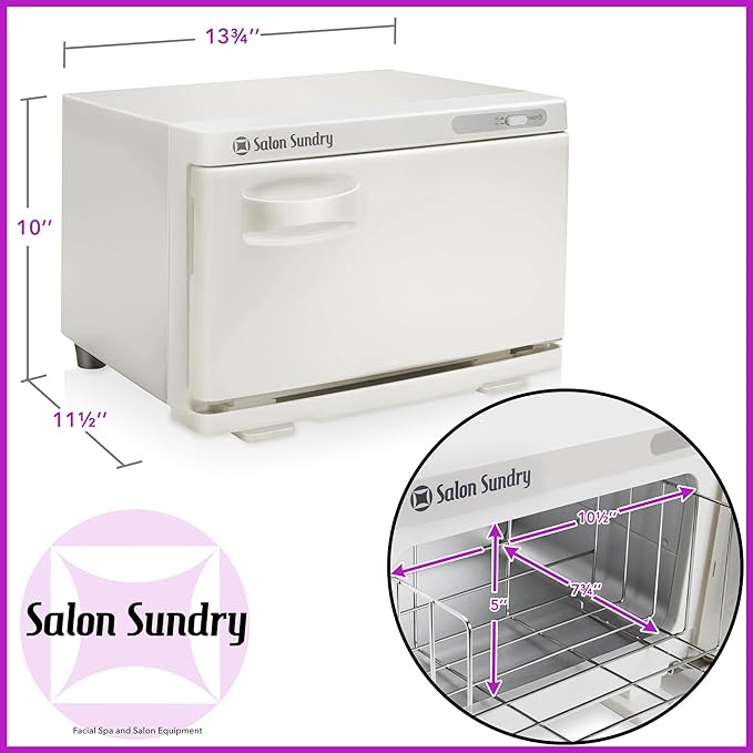Salon Sundry Professional Hot Towel Warmer Cabinet - Facial Spa and Salon Equipment - White