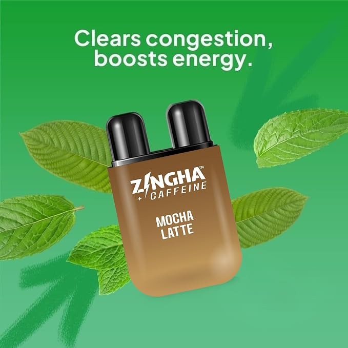 Z!NGHA Caffeinated Aromatherapy Nasal Inhaler Stick - Energy Nasal Stick with Peppermint & Eucalyptus Essential Oils - Natural Focus & Alertness Support, Sweet Surge