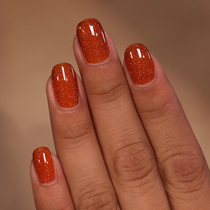 ILNP Hidden Path - Orange Mahogany Holographic Jelly Nail Polish