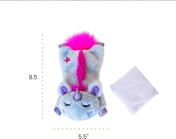 Catstages Cuddle Pal Unicorn Soothing Plush Purple Cat Toy, 8.5" x 5.5"