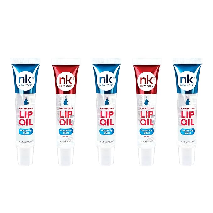 Nicka K Hydrating Lip Oil Nourishing Glass (GLOSS3PK-CHERRY2PK)