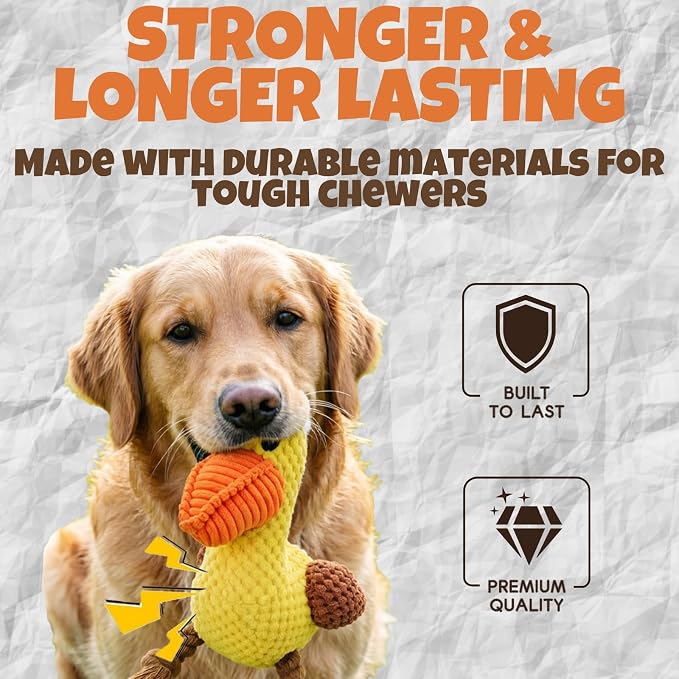 Squeaky Pelican Dog Toys, Plush Interactive Stuffed Toy for Dogs