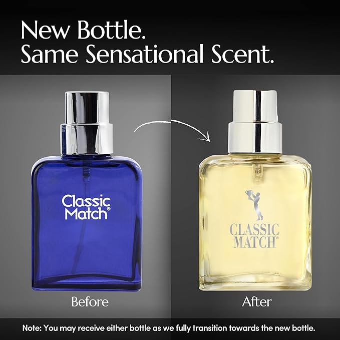 PB ParfumsBelcam Blue Classic Match Eau de Toilette Spray for Men – Modern Citrus Fougere Fragrance, Notes of Melon, Moss and Patchouli, Cologne Alternative, Signature Fragrance – 2.54 Fl Oz