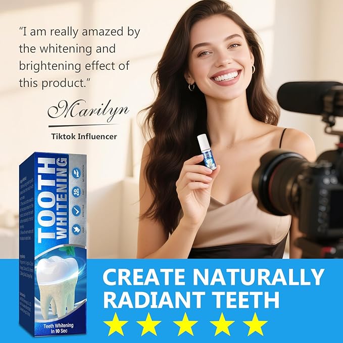 Tooth Paint, Efficient Teeth whitening Paint, Portable and Convenient, Gentle for Sensitive Teeth