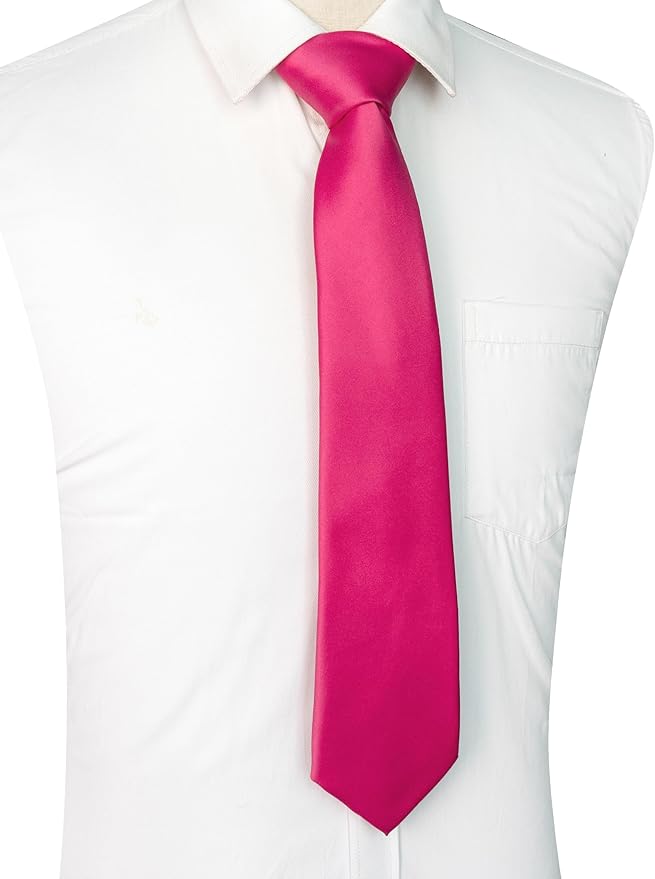 JEMYGINS Solid Color Tie Mens Necktie for Business and Wedding