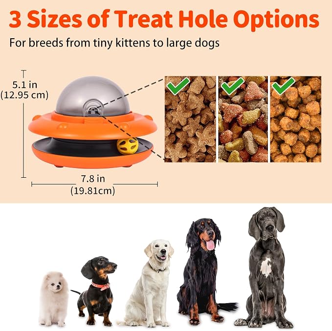 Interactive Dog Ball Track Toys Automatic Treat Puzzle | Food Dispensing with Remote Control, Rechargeable Electronic Slow Feeder, Pets Enrichment, IQ Training Gift