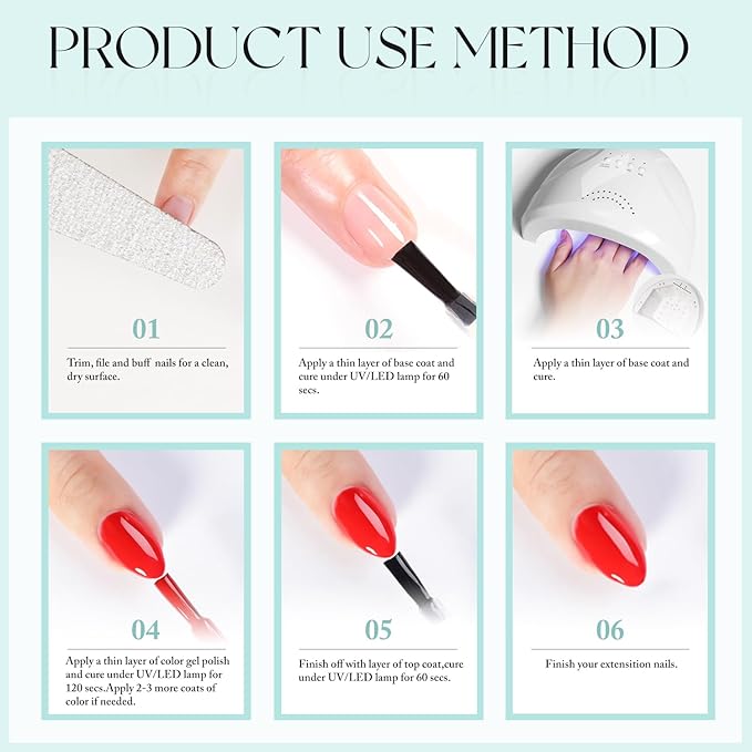 Double Rhythm Translucent Gel Polish Sheer Neutral Natural Light Milky Same Color Same Bottle 15ML Jelly UV Nail Polish Nail Art DIY at Home (Pale Blue-A1031)