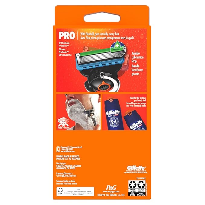 Gillette ProGlide Razor for Men, Handle + 2 Blade Refills