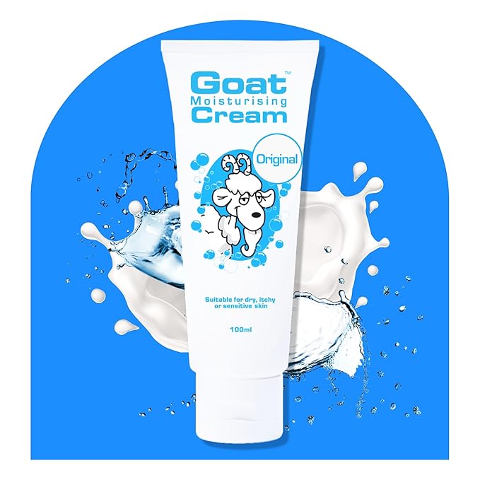 Goat Moisturizing Cream - Moisturizing Hand and Body Cream - Enriched Milk, Vitamin E, 100 ml, For Dry Itchy or Sensitive Skin, Made in Australia