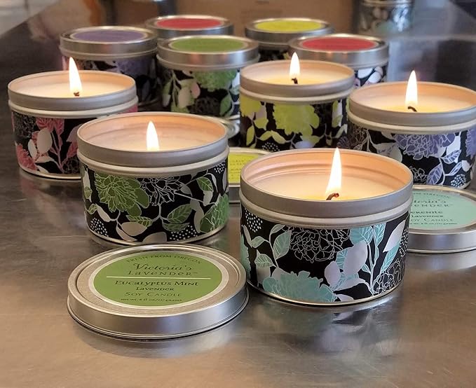 BlackBerry Sage Lavender Luxury Scented Candles for Home - Made in The USA, Relaxing Candles with Essential Oil, Soy Wax Aromatherapy, Aesthetic & Romantic Design for Home by Victoria's Lavender
