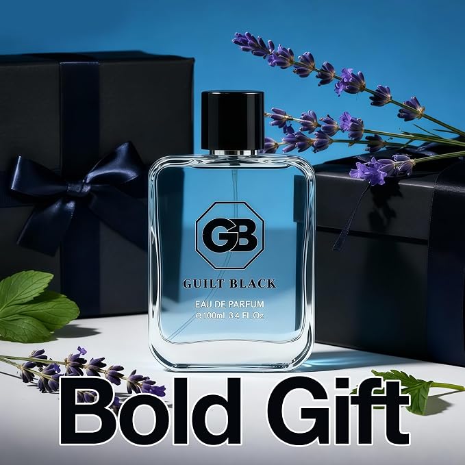 AFLUXE GUILT BLACK Long-Lasting Cologne for Men | Fresh Citrus & Woody Scent | Eau de Toilette 100ml Spray | Day to Night Fragrance
