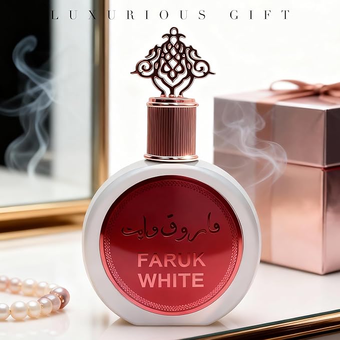 A CENTER Faruk Floral Women Perfume 3.4Fl Oz Eau de Parfum Cologne with Jasmine & Vanilla,Rose Notes Elegant Bottle