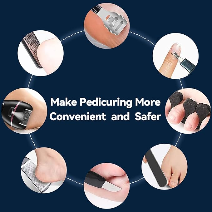 Wea&Hea Electric Callus Remover for Feet, 30 in 1 Professional Pedicure Kit with 9 Roller Heads, 2-Speed Rechargeable & Waterproof Foot File - Ultimate Foot Spa Tools for Smooth Skin at Home