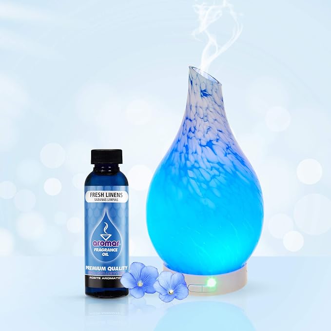 AROMAR Premium Fragrance Oil, 4oz Bottle 3 Pack Long Lasting Aromatic Scent, Fresh and Revitalizing Aromatherapy for Living Room, Bedroom, and Kitchen -12oz- Fresh Linens
