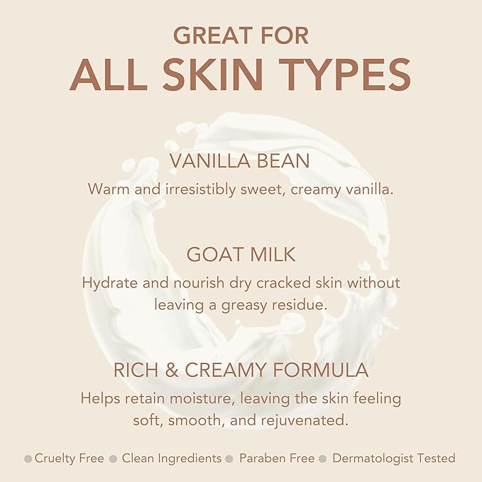 Dionis Goat Milk Hand & Body Cream Vanilla Bean 3.3oz (Pack of 1)